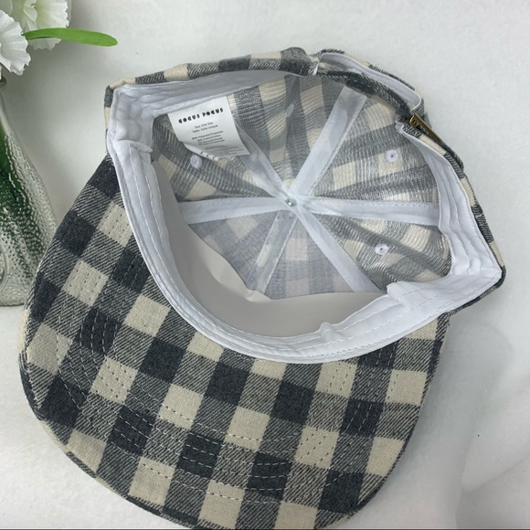 Cocus Pocus Grey Buffalo Check Baseball Cap Adjust - Picture 5 of 8